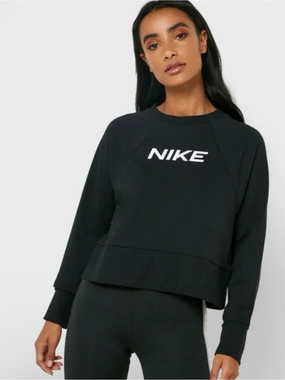 Women's Nike LOOSE Fit Dry Dri-Fit Crop Hoodie Size Small Tech